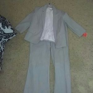 B&W striped pantsuit